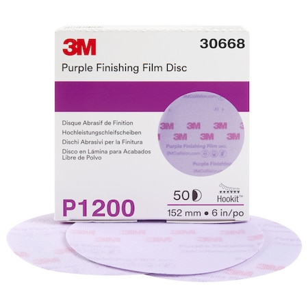 3M HookitPrplFinishingFilmDsc 30668 6, PK200 30668